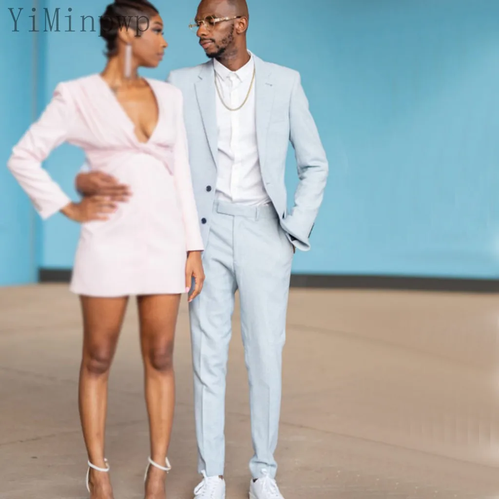 Light Sky Blue Men Tuxedos Suits Notched Lapel Single Breasted smoking uomo costume pour mariage Blazer Jacket 2 Piece Coat Pant
Light Sky Blue Men Tuxedos Suits Notched Lapel Single Breasted smoking uomo costume pour mariage Blazer Jacket 2 Piece Coat Pant