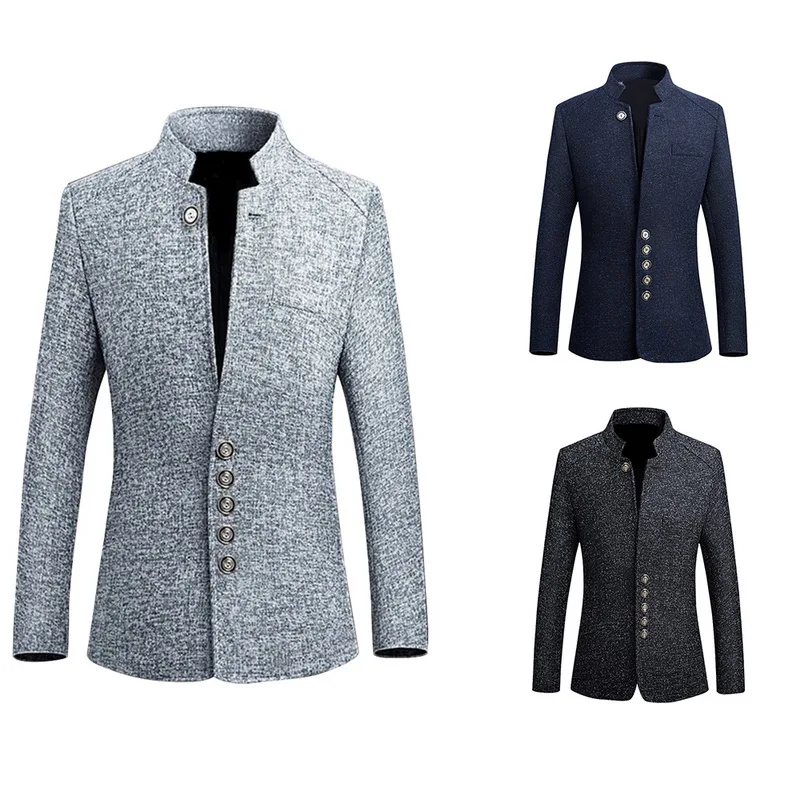 2020 Mens Vintage Blazer Coats Chinese Style Business Dress Casual Stand Collar Jackets Male Slim Fit Suit
2020 Mens Vintage Blazer Coats Chinese Style Business Dress Casual Stand Collar Jackets Male Slim Fit Suit