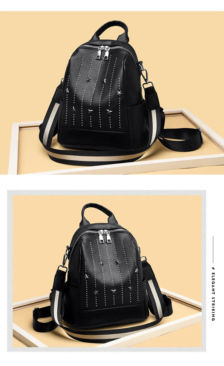J2999 -New leisure multi-function backpack trend solid color large capacity Backpack
J2999 -New leisure multi-function backpack trend solid color large capacity Backpack