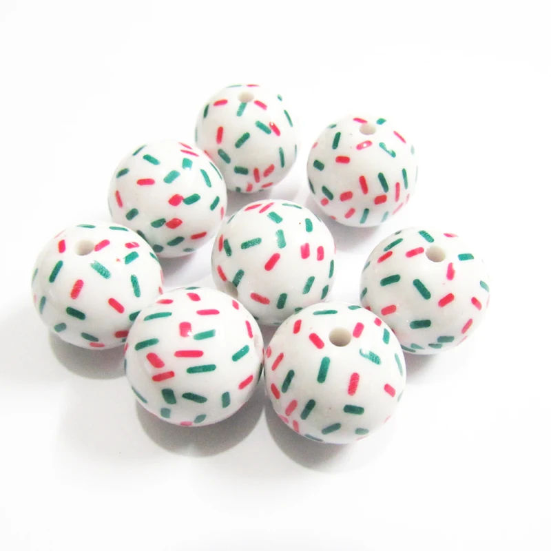 Newest! Wholesale 20mm 100pcs/bag Acrylic Printed Red/Dark Green Strips Plated Clear UV Beads For Christmas Necklace/Jewelry 
Newest! Wholesale 20mm 100pcs/bag Acrylic Printed Red/Dark Green Strips Plated Clear UV Beads For Christmas Necklace/Jewelry