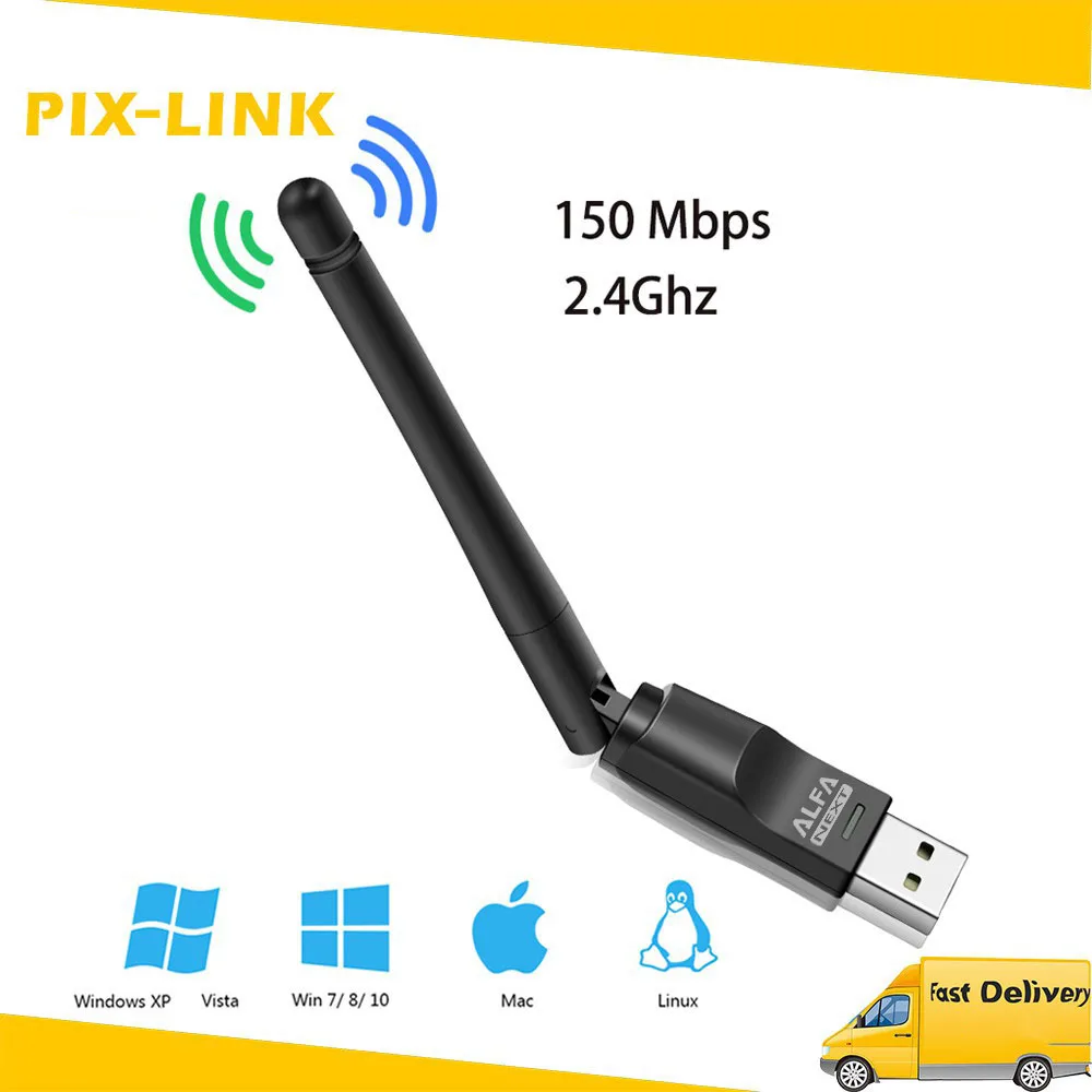 Адаптер Wi-Fi Pix-link Беспроводной 2 4 ГГц 150 Мбит/с дБ | Компьютеры и офис