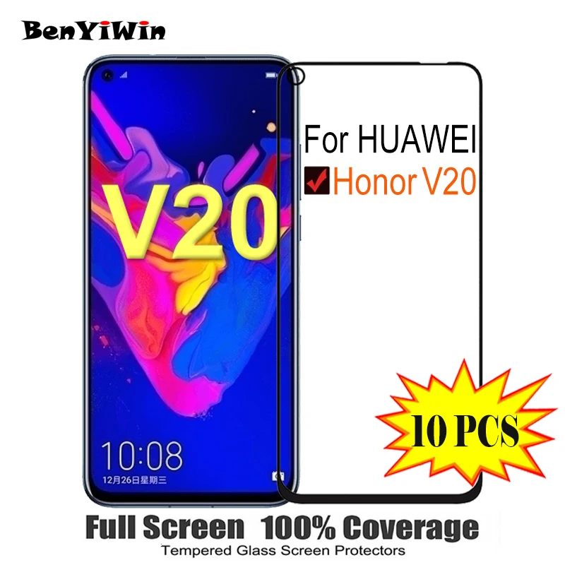 Защитная пленка для экрана из закаленного стекла полное покрытие Huawei Honor V20 9H