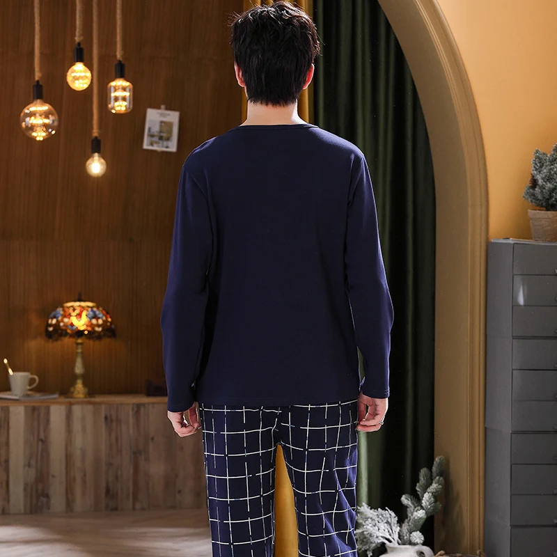 Winter And Autumn Mens Pyjamas 100% Cotton Pajamas Long-sleeve Casual Men Pajama Set Plus Size L-4XL Sleepwear
Winter And Autumn Mens Pyjamas 100% Cotton Pajamas Long-sleeve Casual Men Pajama Set Plus Size L-4XL Sleepwear