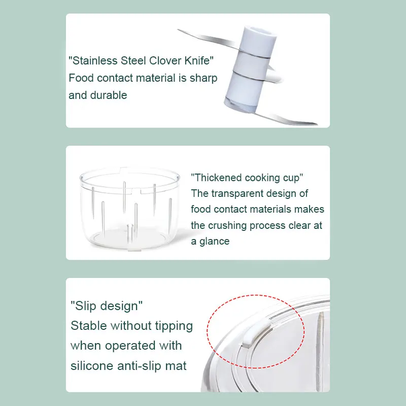 Electric Mini Garlic Chopper Vegetable Food Mincer USB Rechargeable for Home HB88
Electric Mini Garlic Chopper Vegetable Food Mincer USB Rechargeable for Home HB88