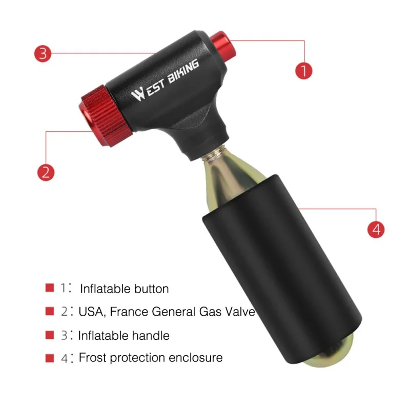 Carbon Dioxide Pump CO2 Button Inflatable American And French Mouth Universal Portable Bicycle Tool
Carbon Dioxide Pump CO2 Button Inflatable American And French Mouth Universal Portable Bicycle Tool