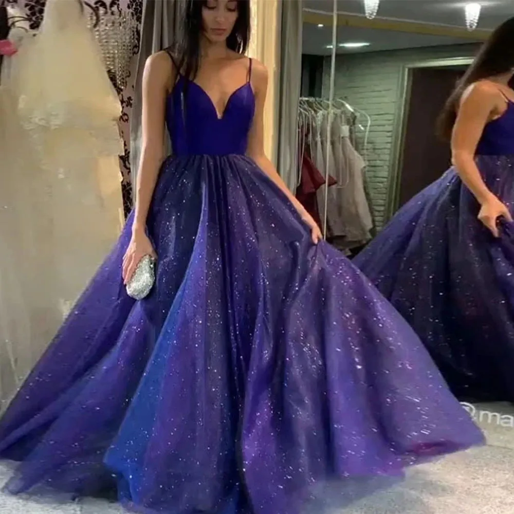 Sparkly Tulle Evening Dresses Long Luxury 2021 Women A-line V-neck Royal Blue Elegant Sleeveless Prom Dresses Glitter Ball Gown
Sparkly Tulle Evening Dresses Long Luxury 2021 Women A-line V-neck Royal Blue Elegant Sleeveless Prom Dresses Glitter Ball Gown