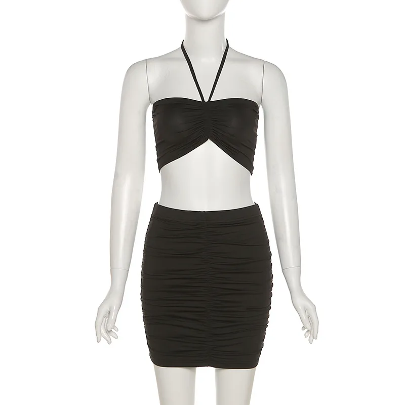 Cryptographic Elegant Sexy Halter Crop Top and Skirts Sets Backless Night Club Party Outfits Drawstring Ruched Two Piece Sets
Cryptographic Elegant Sexy Halter Crop Top and Skirts Sets Backless Night Club Party Outfits Drawstring Ruched Two Piece Sets