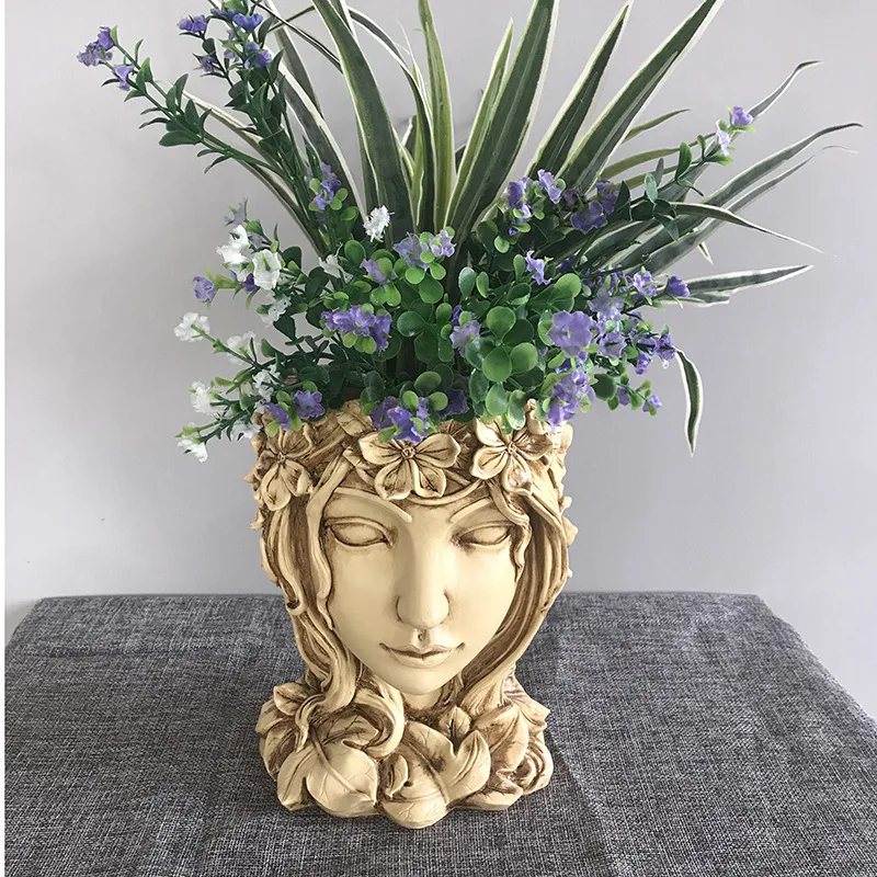 Face Art Sculpture Flower Pot Resin Flowerpot Female Face Planter With Hole Home Flowerpot Ornament Home Decor
Face Art Sculpture Flower Pot Resin Flowerpot Female Face Planter With Hole Home Flowerpot Ornament Home Decor