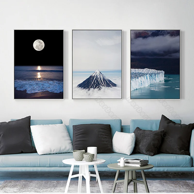 Modern Style Frameless Canvas Painting Poster Art Pictures Ocean Landscape Bright Moon On The Sea Glacier for Home Rooms Decora
Modern Style Frameless Canvas Painting Poster Art Pictures Ocean Landscape Bright Moon On The Sea Glacier for Home Rooms Decora
