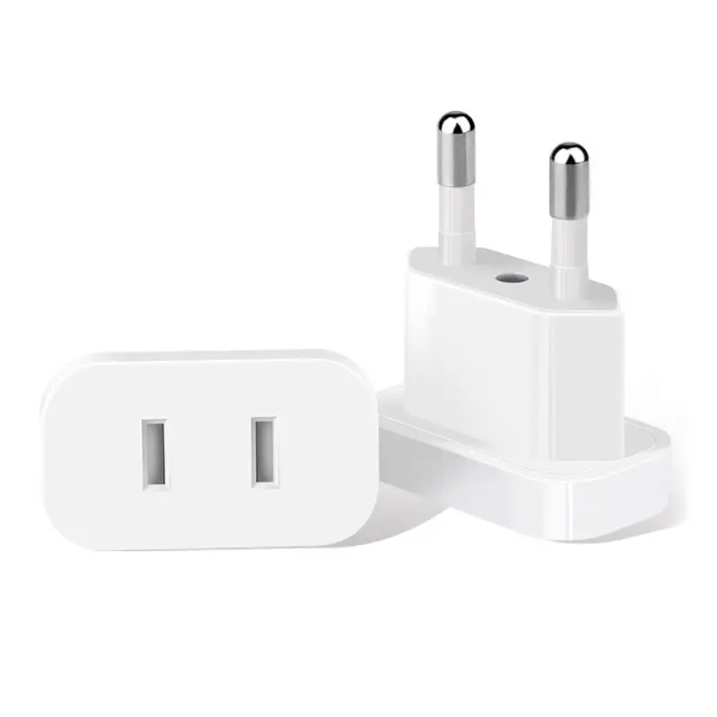 2021 4MM US Jack to EU Plug Outlet Travel Charger Power Socket Adapter USA to Europe European Regulation Charging Converter Plug
2021 4MM US Jack to EU Plug Outlet Travel Charger Power Socket Adapter USA to Europe European Regulation Charging Converter Plug