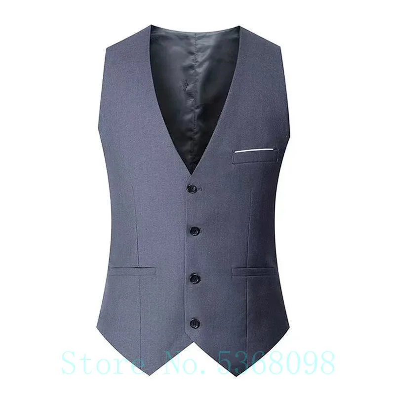 Black Grey Navy Blue Vests For Men Slim Fit Suit Male Waistcoat Gilet Homme Casual Sleeveless Formal Business Jacket
Black Grey Navy Blue Vests For Men Slim Fit Suit Male Waistcoat Gilet Homme Casual Sleeveless Formal Business Jacket