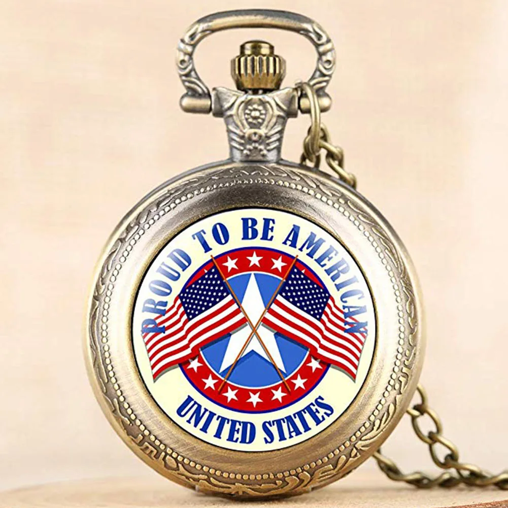 Men Engraved Classic Pocket Watch Retro Vintage Decoration Battery Powered Stars Stripes Print Analog Portable Gift Quartz
Men Engraved Classic Pocket Watch Retro Vintage Decoration Battery Powered Stars Stripes Print Analog Portable Gift Quartz