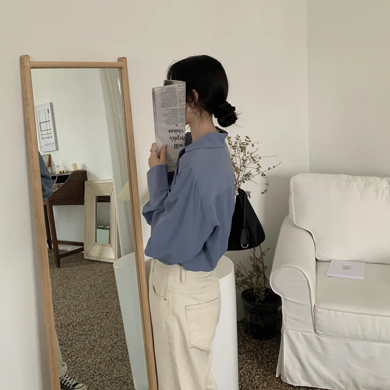 Women's Blouses Korean Shirt Summer Lapel Solid Color Fashion Top New Long Sleeve Comfortable Casual Tops
Women's Blouses Korean Shirt Summer Lapel Solid Color Fashion Top New Long Sleeve Comfortable Casual Tops
