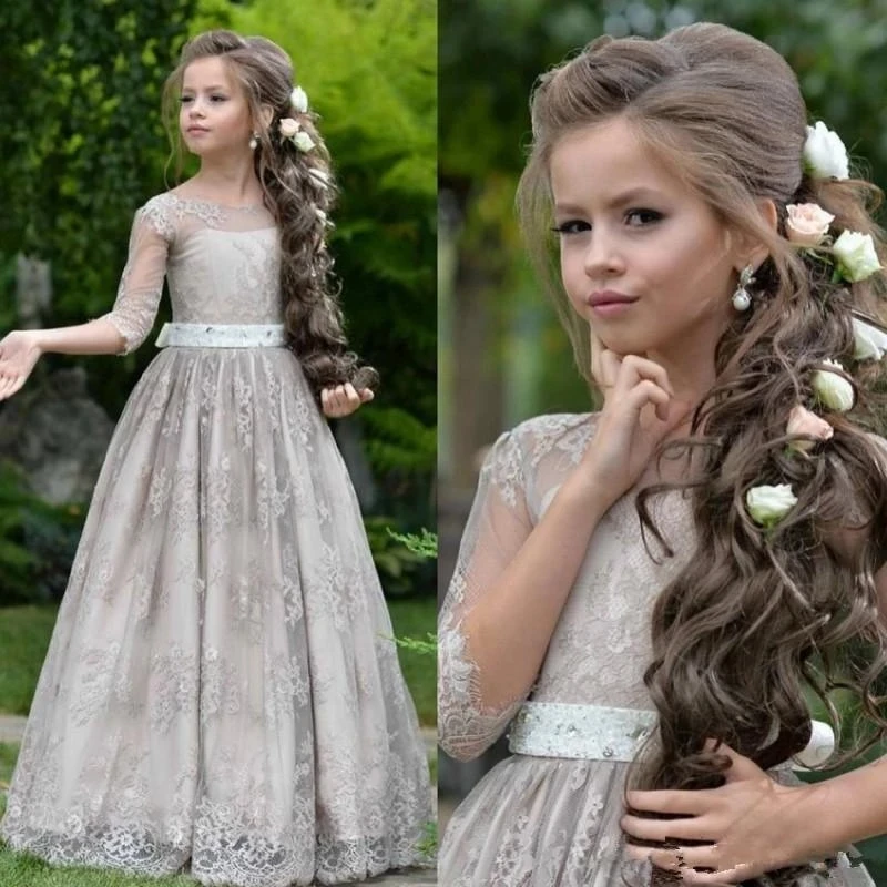 Flower Girls Dresses Jewel Sleeveless Lace Feather Lovely Kids Formal Wear Hollow Back Floor Length Girls Pageant Gowns
Flower Girls Dresses Jewel Sleeveless Lace Feather Lovely Kids Formal Wear Hollow Back Floor Length Girls Pageant Gowns