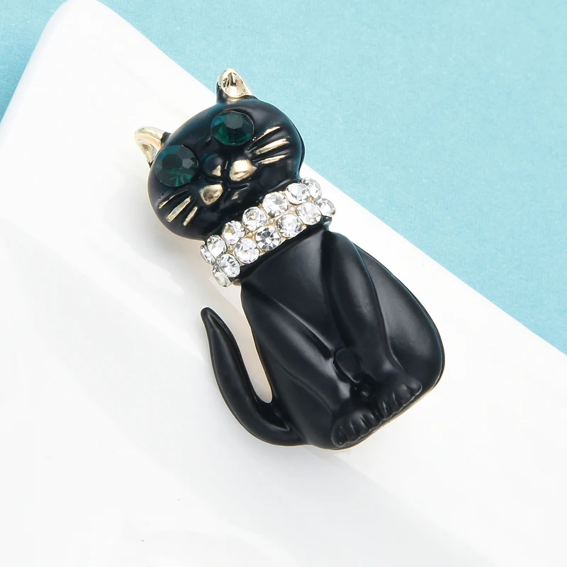 Wuli&baby Black Enamel Cat Brooches Women Unisex Cute Rhinestone Sitting Cat Pet Animal Brooch Pins Gifts
Wuli&baby Black Enamel Cat Brooches Women Unisex Cute Rhinestone Sitting Cat Pet Animal Brooch Pins Gifts