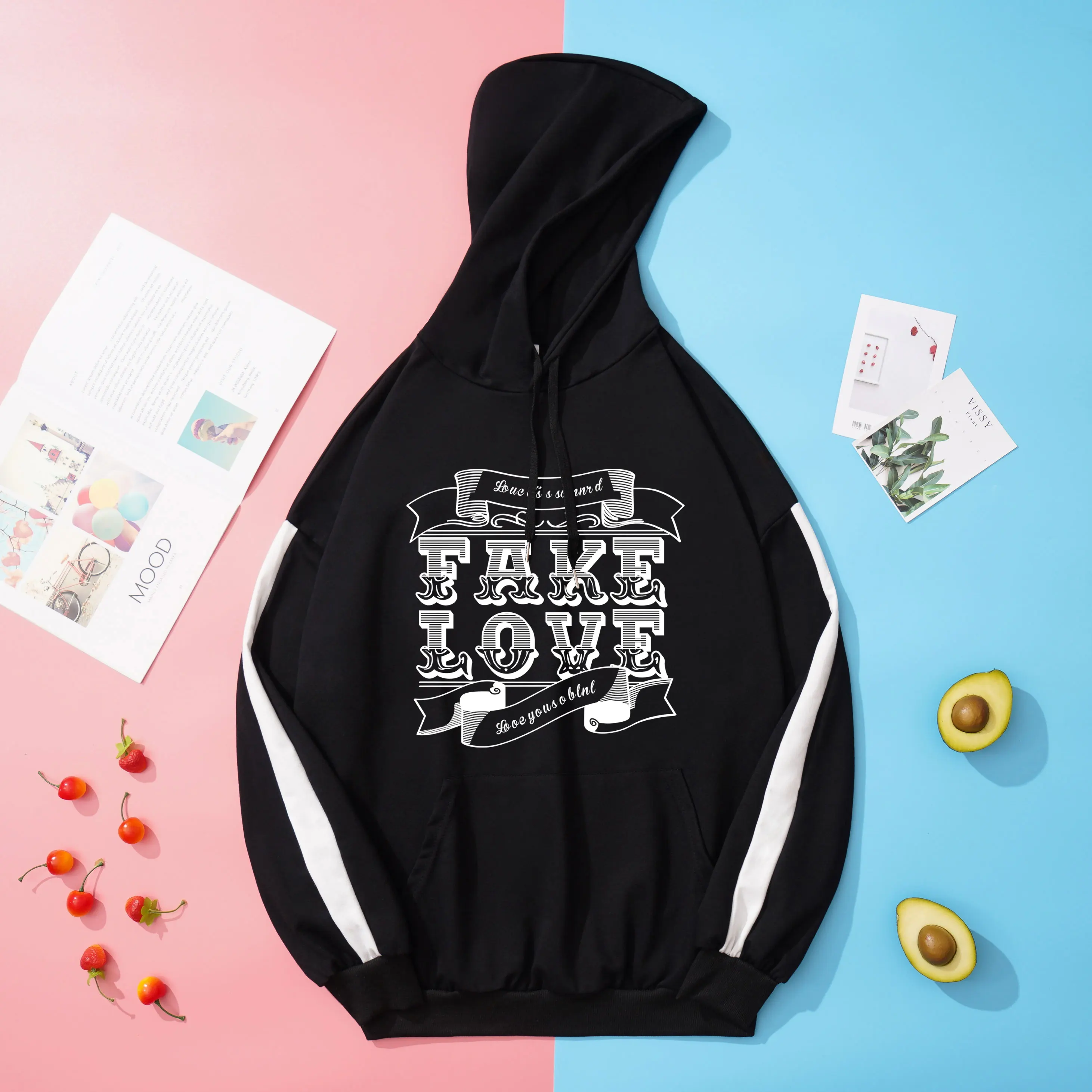 Fall Spring Women Clothes Casual Splicing Hoodies Bangtan Boys Fake Love Graphic Print Fashion Sweatshirt Harajuku Couples Tops
Fall Spring Women Clothes Casual Splicing Hoodies Bangtan Boys Fake Love Graphic Print Fashion Sweatshirt Harajuku Couples Tops