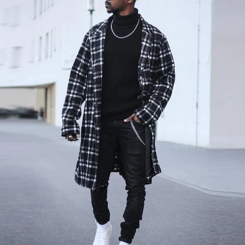 Vintage Plaid Print Lapel Mens Coats Autumn Long Sleeve Shirt Tops Cardigan For Men Spring Fashion Casual Long Jackets Outerwear
Vintage Plaid Print Lapel Mens Coats Autumn Long Sleeve Shirt Tops Cardigan For Men Spring Fashion Casual Long Jackets Outerwear