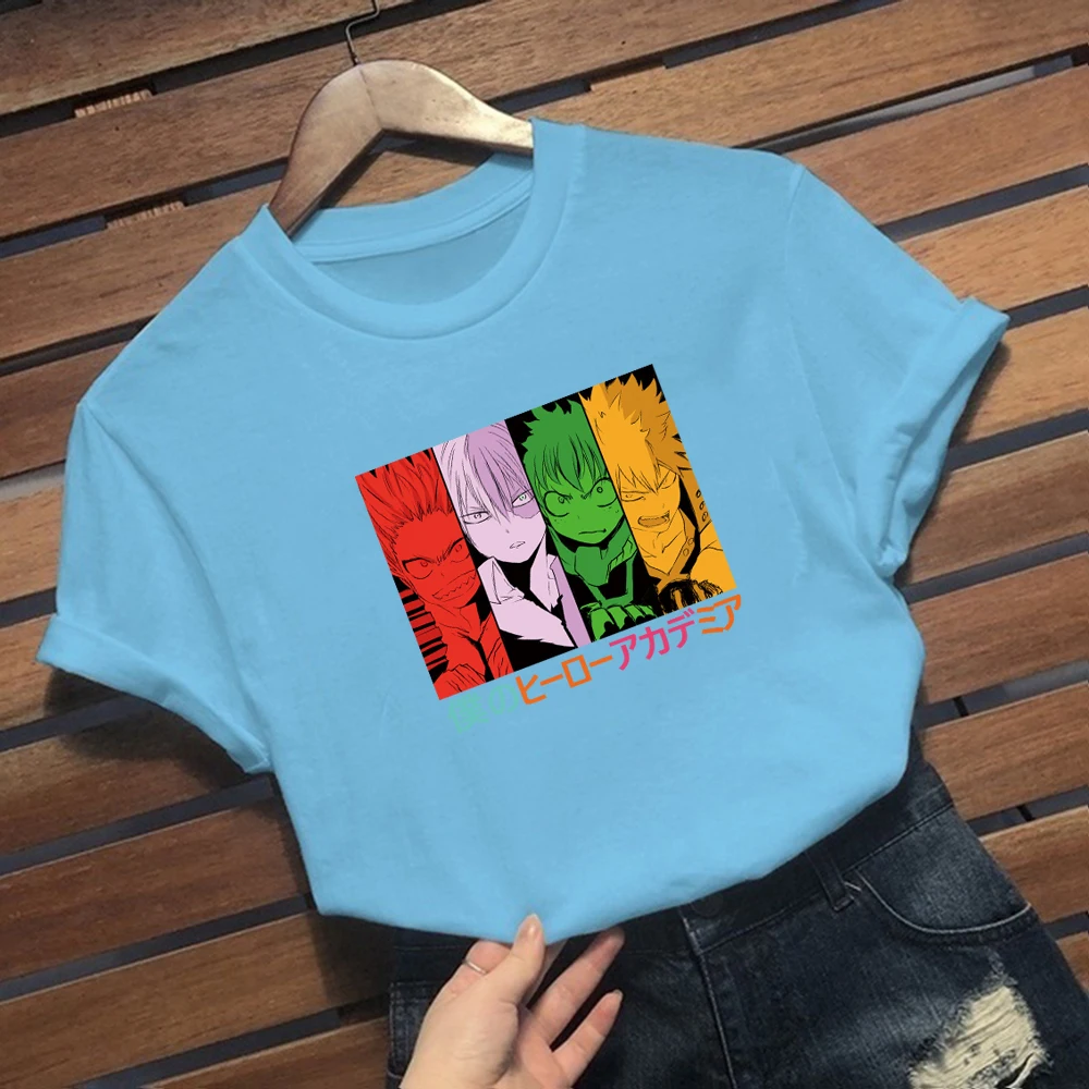My Hero Academia Japanese Anime Female T-shirt Fashion Short Sleeve O-neck Casual
My Hero Academia Japanese Anime Female T-shirt Fashion Short Sleeve O-neck Casual