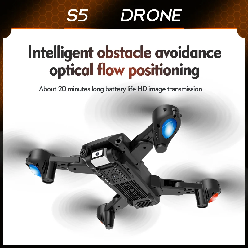 New S5 Drone 4K Professional HD Dual Camera WiFi FPV Intelligent obstacle avoidance and follow Dron Rc Helicopter For Boys Gift
New S5 Drone 4K Professional HD Dual Camera WiFi FPV Intelligent obstacle avoidance and follow Dron Rc Helicopter For Boys Gift