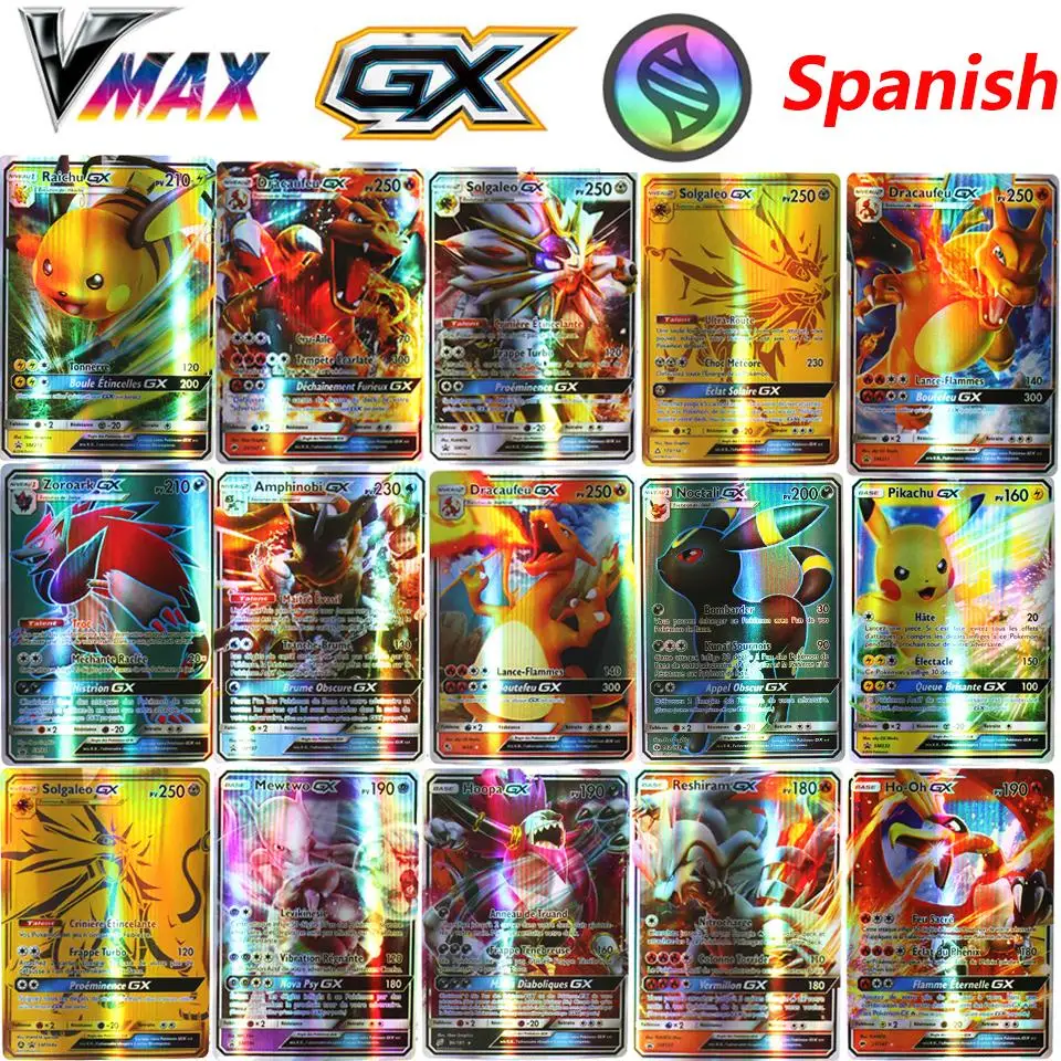 10 шт. карты Pokemon Испанская версия тег команда GX VMAX тренер энергия голографические игральные карты игра Castellano Espaol детская игрушка
10 шт. карты Pokemon Испанская версия тег команда GX VMAX тренер энергия голографические игральные карты игра Castellano Espaol детская игрушка