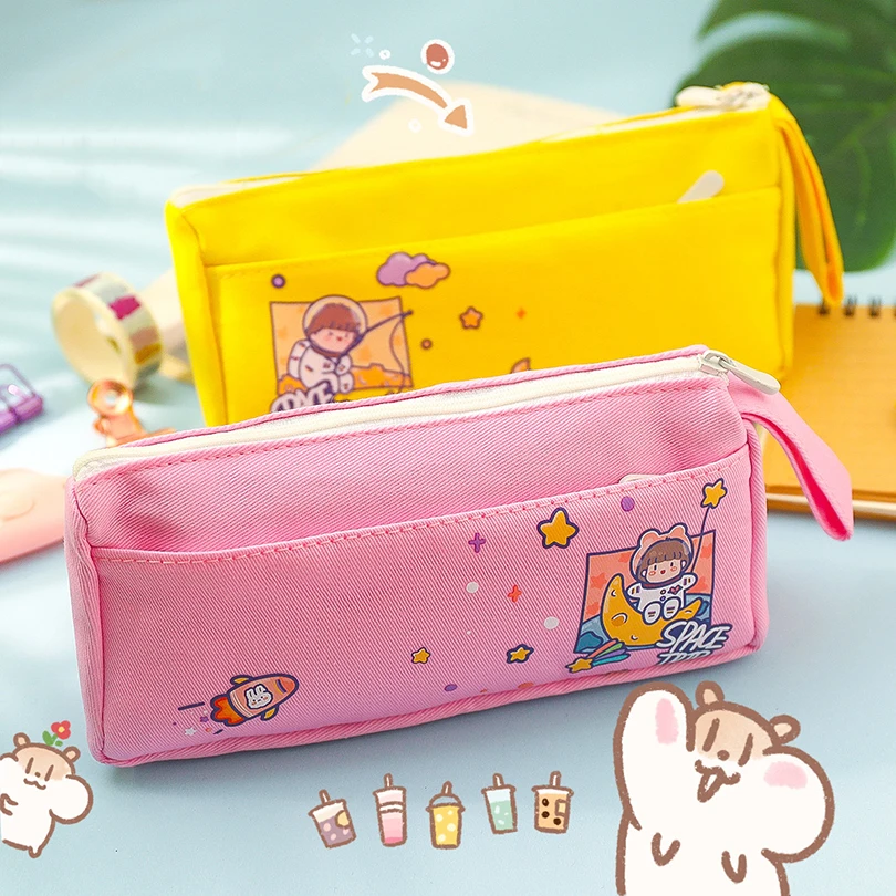 Pencil Case Cute Pencil Bags Korean Canvas Stationery Spaceman Portable School Supplies Pen Case Trousse Pencil Cases For Girls
Pencil Case Cute Pencil Bags Korean Canvas Stationery Spaceman Portable School Supplies Pen Case Trousse Pencil Cases For Girls