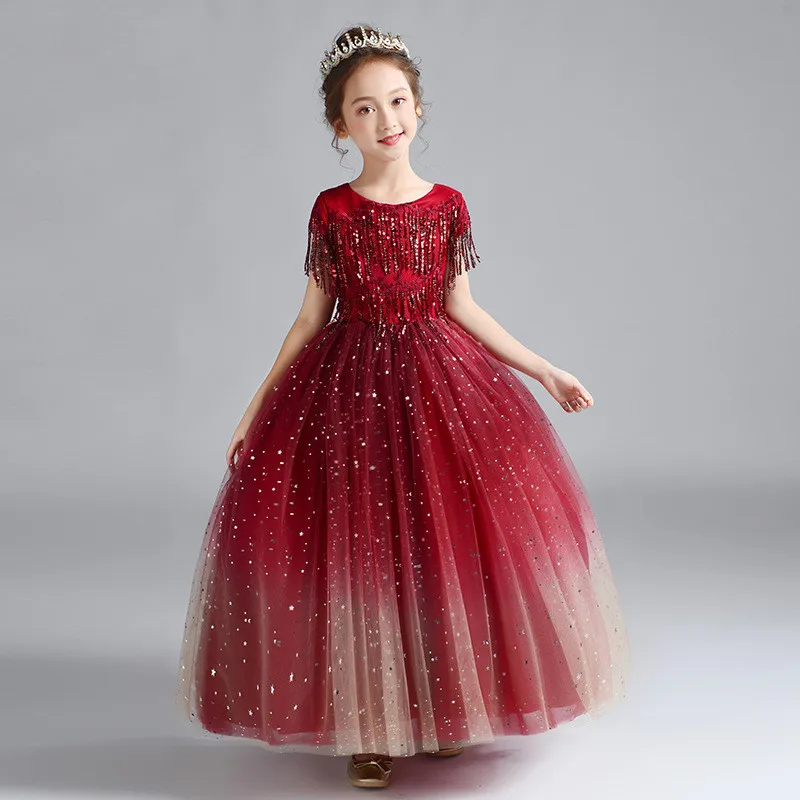 Girl Wedding Party Flower Girl Bridesmaid sequins Dress Princess Birthday Host Walking Performance Dress Christmas ball costume
Girl Wedding Party Flower Girl Bridesmaid sequins Dress Princess Birthday Host Walking Performance Dress Christmas ball costume