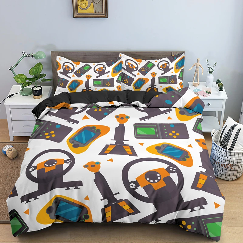 Hot Sell Game Bed Sets For Boys Gamer Comforter Duvet Cover Gaming Themed Bedroom Decor Single King Bedding Sets Home Textile 
Hot Sell Game Bed Sets For Boys Gamer Comforter Duvet Cover Gaming Themed Bedroom Decor Single King Bedding Sets Home Textile