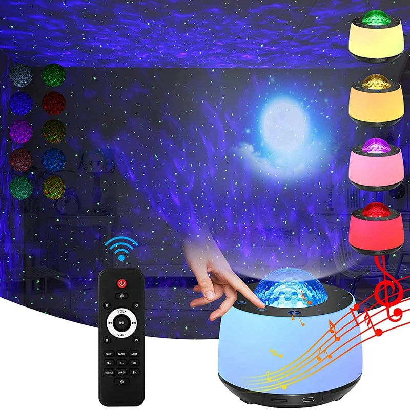Star Projector Light With Night Light Moon And Nebula Effect/Bluetooth Voice Control/Rotating Ocean Wave/Speaker
Star Projector Light With Night Light Moon And Nebula Effect/Bluetooth Voice Control/Rotating Ocean Wave/Speaker