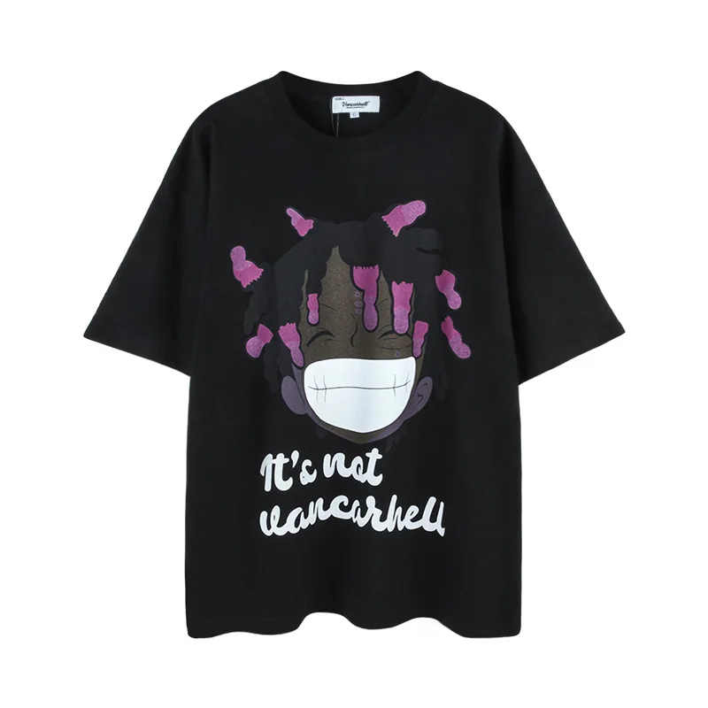 High Strret Black Oversized Cartoon T shirts Streetwear Casual Cotton Top Tees For Male Hip Hop Vintage 
High Strret Black Oversized Cartoon T shirts Streetwear Casual Cotton Top Tees For Male Hip Hop Vintage