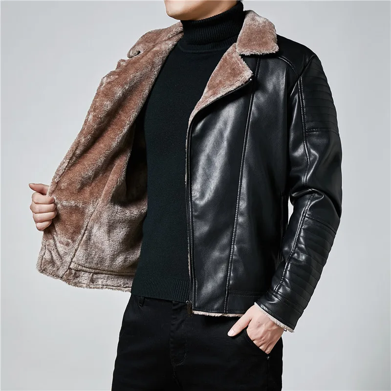 Winter Mens Pu Leather Jacket Bussiness Thick Warm Male Fur Lined Turn Down Collar Casual PU Fur Coats Outwear
Winter Mens Pu Leather Jacket Bussiness Thick Warm Male Fur Lined Turn Down Collar Casual PU Fur Coats Outwear