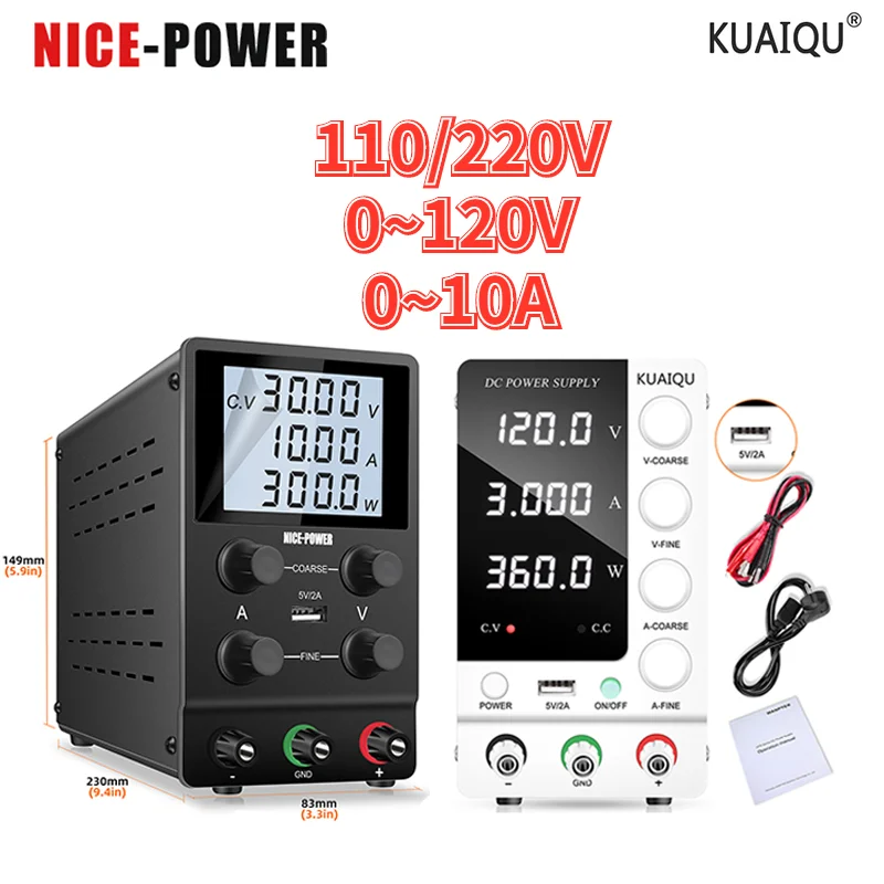 USB DC Laboratory 30V 10A Regulated Lab Bench Source Adjustable 60V 5A Voltage Regulator Stabilizer Switching Power Supply
USB DC Laboratory 30V 10A Regulated Lab Bench Source Adjustable 60V 5A Voltage Regulator Stabilizer Switching Power Supply