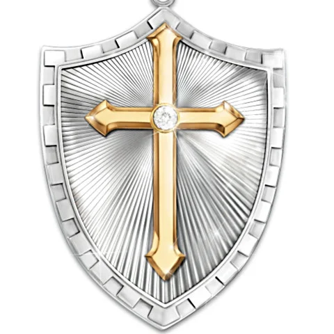 Cross Shield Necklace Cross Pendant Men Necklace Best Gift 
Cross Shield Necklace Cross Pendant Men Necklace Best Gift