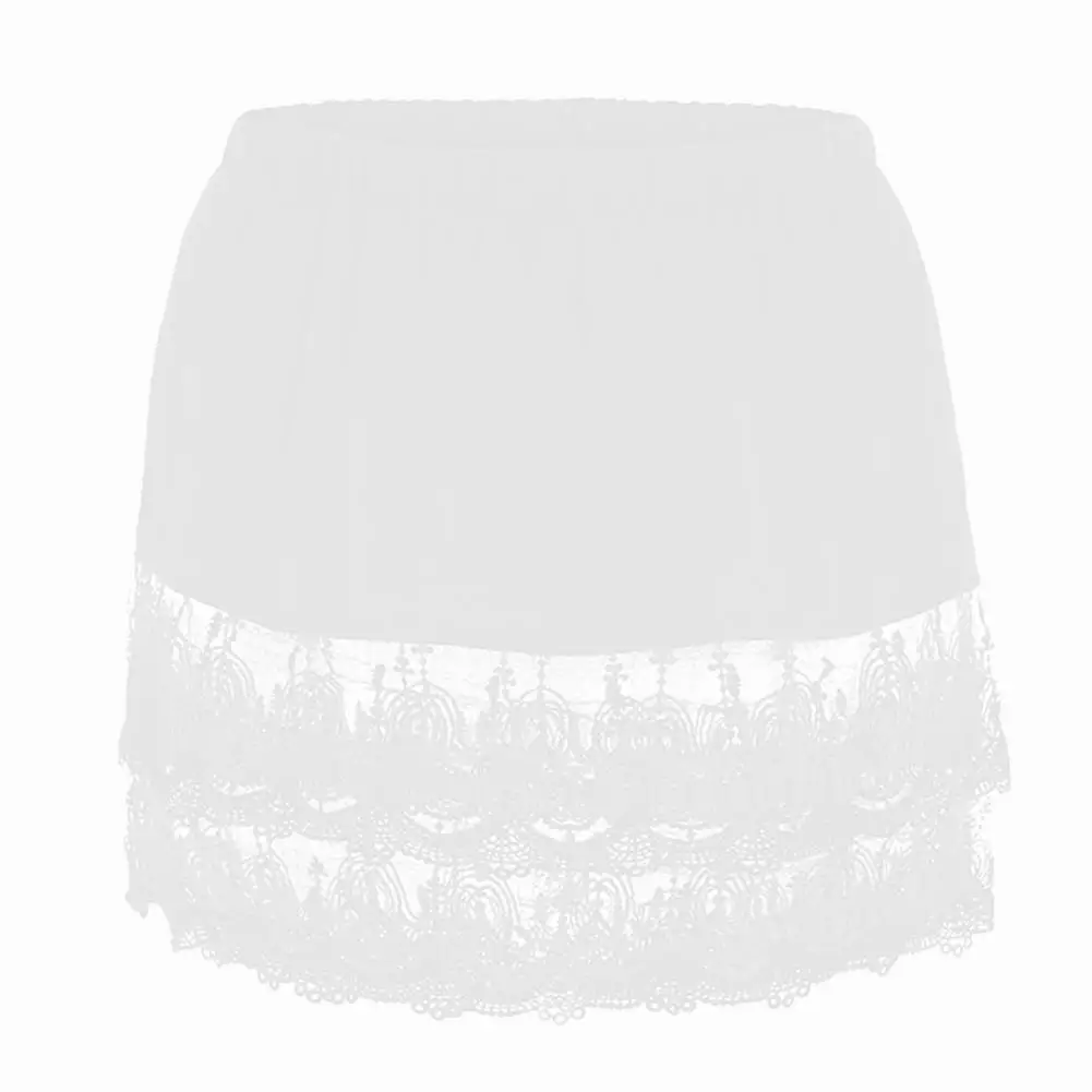 Women Mini Skirts Lace Trim Hollow Out Shirt Blouse Fake Hem Inner Skirt Safety Underskirt Underdress Half Slips Casual Skirts
Women Mini Skirts Lace Trim Hollow Out Shirt Blouse Fake Hem Inner Skirt Safety Underskirt Underdress Half Slips Casual Skirts