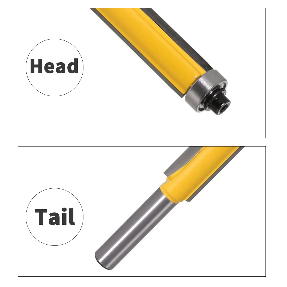 Heall With 8mm Shank Template Trim Hinge Mortising Router Bit Straight end mill trimmer cleaning flush trim Tenon Cutter
Heall With 8mm Shank Template Trim Hinge Mortising Router Bit Straight end mill trimmer cleaning flush trim Tenon Cutter
