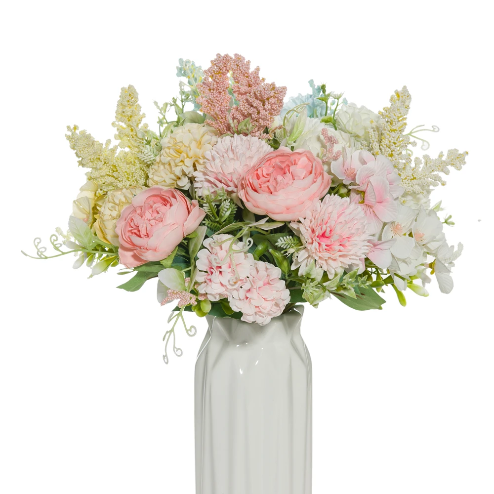 Rose Artificial Flowers Silk Peony High Quality Bride Bouquet Christmas Wedding Decor Fake Plant Vase for Home Accessories Craft
Rose Artificial Flowers Silk Peony High Quality Bride Bouquet Christmas Wedding Decor Fake Plant Vase for Home Accessories Craft