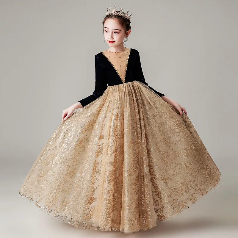 Toddler Kids Dresses For Girls Party Wedding Dress Gorgeous Velvet gold Sequins Children Pageant Gown Girls Princess Dress
Toddler Kids Dresses For Girls Party Wedding Dress Gorgeous Velvet gold Sequins Children Pageant Gown Girls Princess Dress