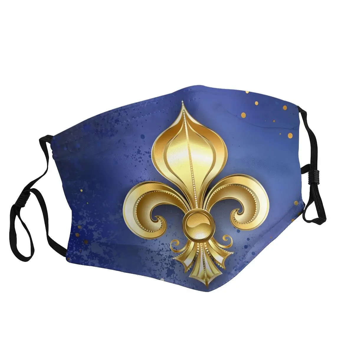 Gold Fleur De Lis On Blue Background Reusable Unisex Adult Face Mask Fleur-De-Lys Haze Protection Cover Respirator Mouth-muffle
Gold Fleur De Lis On Blue Background Reusable Unisex Adult Face Mask Fleur-De-Lys Haze Protection Cover Respirator Mouth-muffle