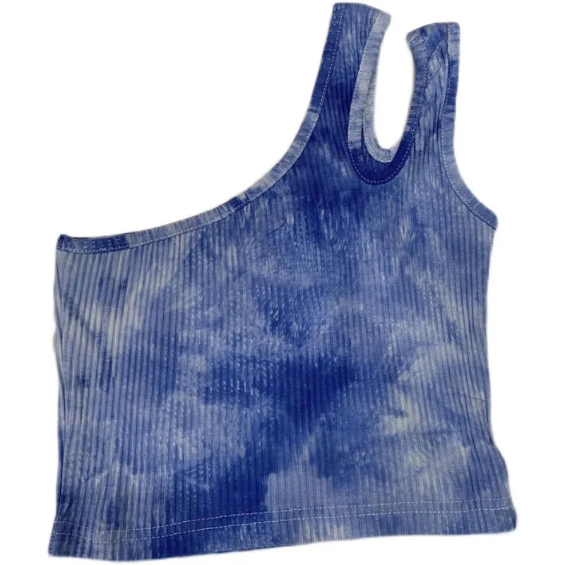 Fashionable Tie-Dye Irregular One-Shoulder Comfortable Women's Blouse 2021 High Street Must-Have Short Cropped Camisole
Fashionable Tie-Dye Irregular One-Shoulder Comfortable Women's Blouse 2021 High Street Must-Have Short Cropped Camisole