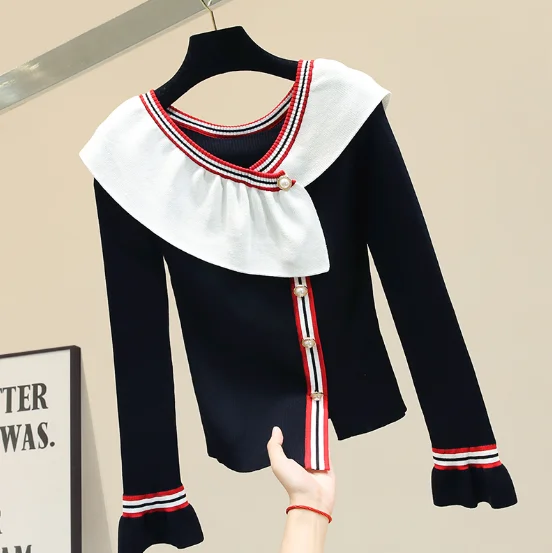 Knitted Tshirt for Women Spring Clothing 2020 Women's Irregular Collar Slim Short Sleeve Mixed Colors T-shirt Ladies Tops
Knitted Tshirt for Women Spring Clothing 2020 Women's Irregular Collar Slim Short Sleeve Mixed Colors T-shirt Ladies Tops