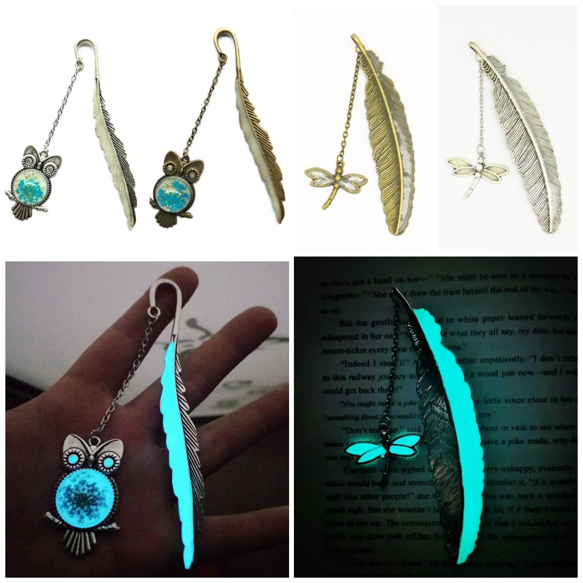 Creative Luminous Metal Feather Bookmarks Owl Dragonflies Bookmark Pendant Metal Book Mark Stationery School Office Supply
Creative Luminous Metal Feather Bookmarks Owl Dragonflies Bookmark Pendant Metal Book Mark Stationery School Office Supply