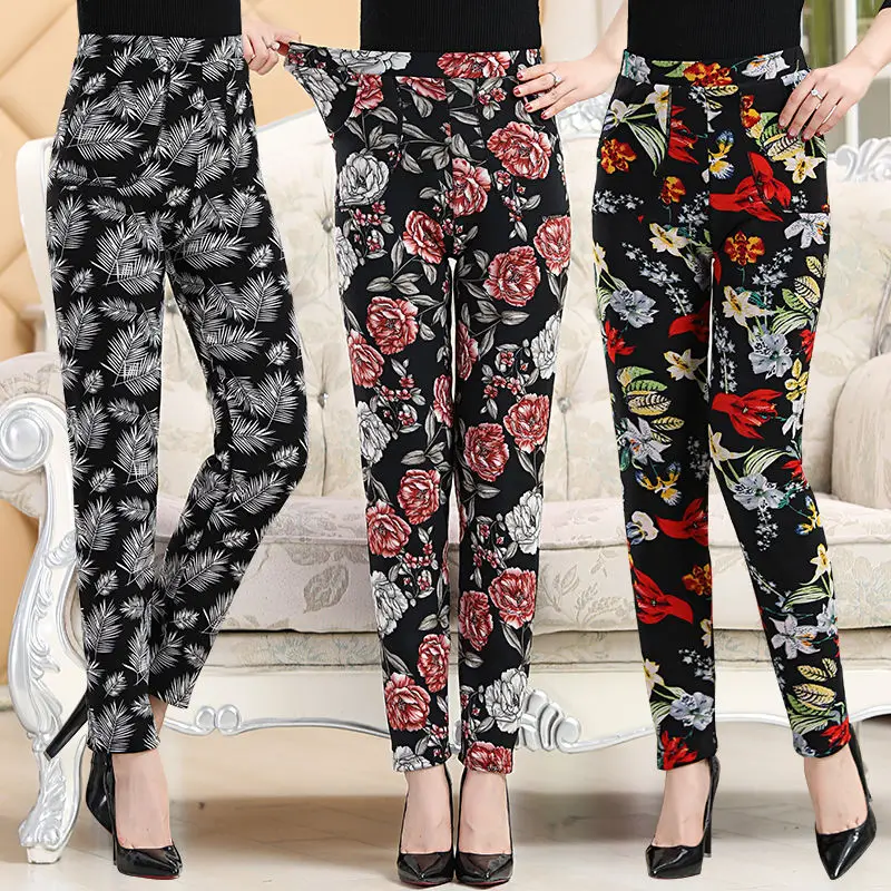 Women 2021 Autumn Winter Plus Velvet Warm Leggings Female Plus Size Printing Flowers Thick Pants Lady Casual Loose Leggings K576
Women 2021 Autumn Winter Plus Velvet Warm Leggings Female Plus Size Printing Flowers Thick Pants Lady Casual Loose Leggings K576