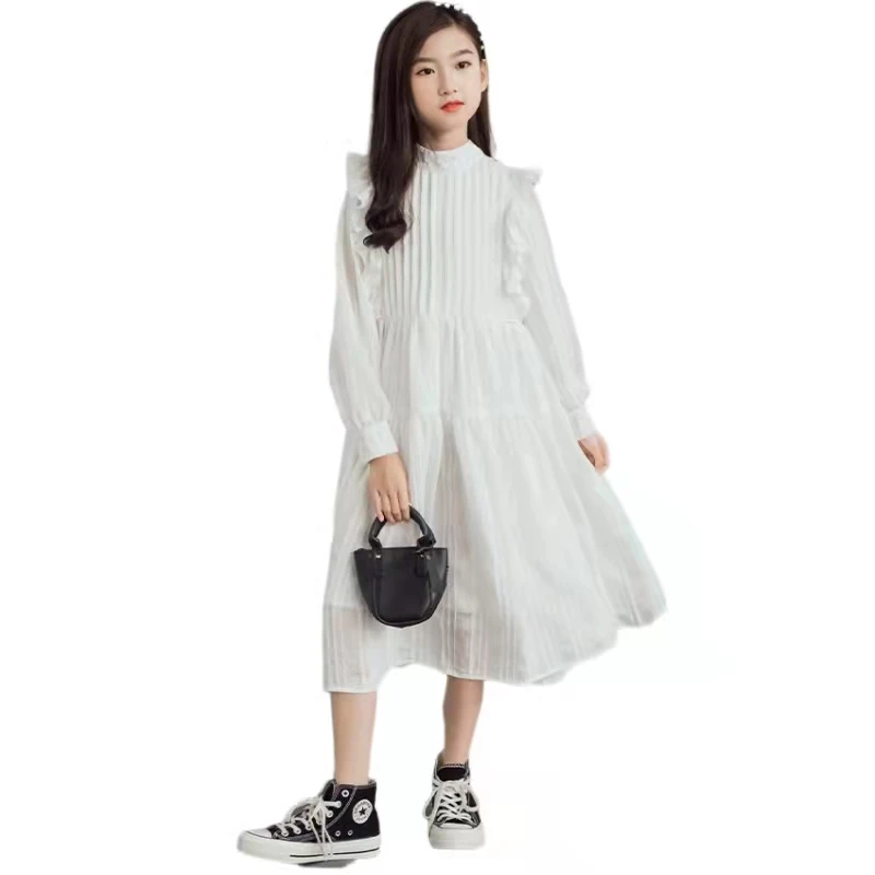 Teen Girls Midi Elegant Ruched Dress Kids Soft Cotton Lining School Dresses Children Lantern Sleeve Clothes For 10 12 14 16 Year
Teen Girls Midi Elegant Ruched Dress Kids Soft Cotton Lining School Dresses Children Lantern Sleeve Clothes For 10 12 14 16 Year