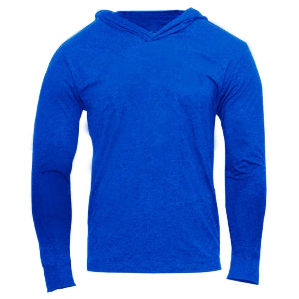 Men's fitness sport light solid color long sleeve T-shirt European and American fashion quality hooded long sleeve sportswear 
Men's fitness sport light solid color long sleeve T-shirt European and American fashion quality hooded long sleeve sportswear
