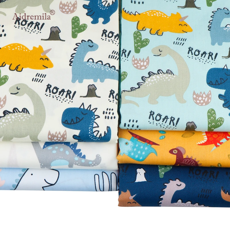Cartoon Dinosaur Series Cotton Fabric Printed Twill Clothe For Sewing&Quilting DIY Baby&Child Bedding Sheet Hometextile Material
Cartoon Dinosaur Series Cotton Fabric Printed Twill Clothe For Sewing&Quilting DIY Baby&Child Bedding Sheet Hometextile Material