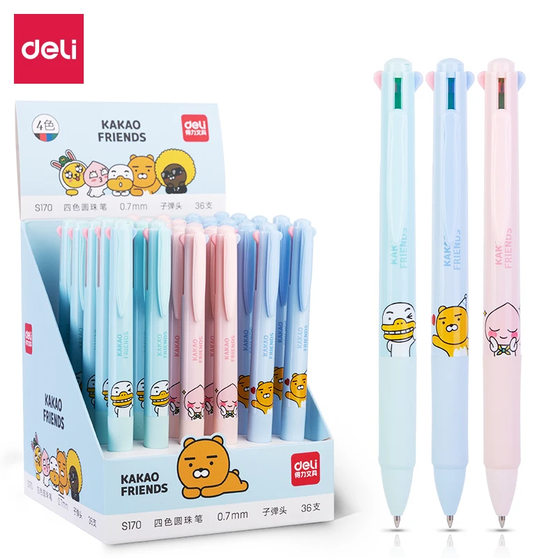 Deli 4 Colors kawaii Ballpoint Pen 1pcs 4 Colors S170 Ball Point Pen Cute Korean Stationery Kids Gift 0.7mm Pen School supplies
Deli 4 Colors kawaii Ballpoint Pen 1pcs 4 Colors S170 Ball Point Pen Cute Korean Stationery Kids Gift 0.7mm Pen School supplies