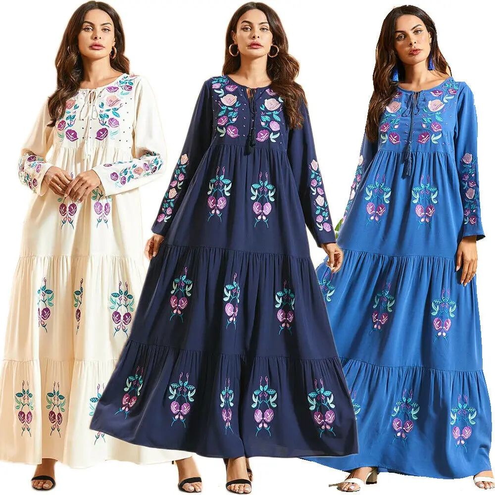 Ramadan Women Muslim Maxi Dress Jilbab Islamic Casual Loose Kaftan Turkish Pleated Vintage Dubai Robe Gown Clothing Abaya New
Ramadan Women Muslim Maxi Dress Jilbab Islamic Casual Loose Kaftan Turkish Pleated Vintage Dubai Robe Gown Clothing Abaya New