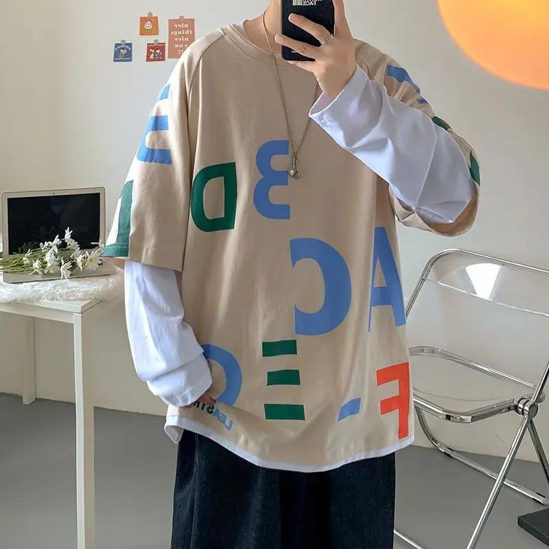T-shirts men Summer Japanese Fashion hip-hop high street patchwork long-sleeved T-shirt student Harajuku style man clothes
T-shirts men Summer Japanese Fashion hip-hop high street patchwork long-sleeved T-shirt student Harajuku style man clothes