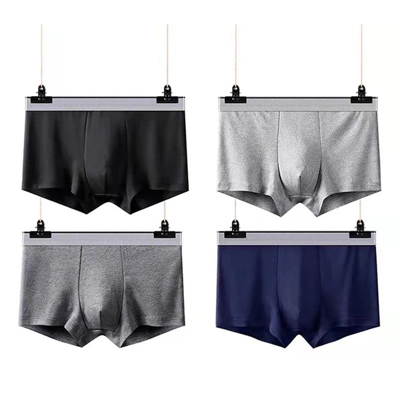 4PCS Underwear Men's Milk Silk Large Size Boxer Shorts Youth Breathable Fashion Boxer Shorts Comfortable Sexy Men's Underpante
4PCS Underwear Men's Milk Silk Large Size Boxer Shorts Youth Breathable Fashion Boxer Shorts Comfortable Sexy Men's Underpante