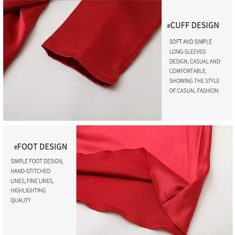 XIFER Women Sexy Nightwear Spring and Autumn Simulation Silk Sleepwear Hanging Skirt Night Gown Two-piece Night Gown Bathrobe
XIFER Women Sexy Nightwear Spring and Autumn Simulation Silk Sleepwear Hanging Skirt Night Gown Two-piece Night Gown Bathrobe