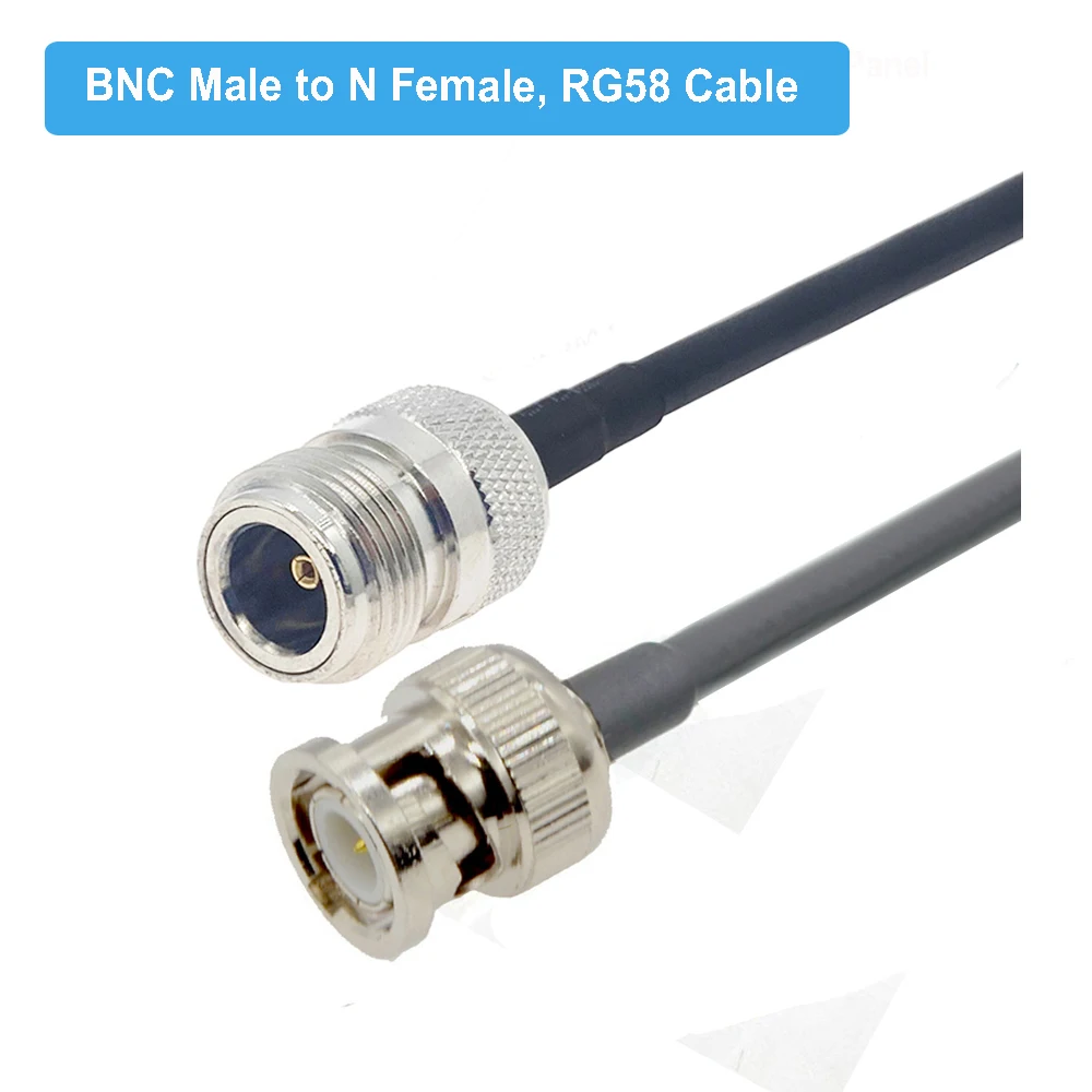 BNC Male to N Male RG58 50 Ohm RF Coaxial Cable for Video Camera System BNC Coax Extension Jumper Pigtail Cord
BNC Male to N Male RG58 50 Ohm RF Coaxial Cable for Video Camera System BNC Coax Extension Jumper Pigtail Cord